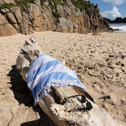 Allure Bath Fashions Striped Hammam Turkish Style Beach Towel - thumbnail 3