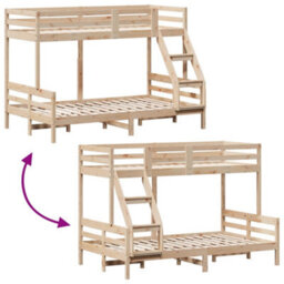 Berkfield Bunk Bed Without Mattress 90X200/120X200 Cm Solid Wood - thumbnail 8