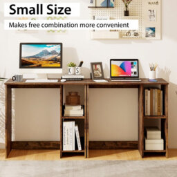 Costway Small Computer Desk 80 Cm Home Office Desk Study Writing Desk-Brown - thumbnail 8