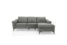 Home Detail Emma 3 Seater Sofa With Chaise, Grey Air Leather - thumbnail 3
