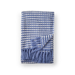 Catherine Lansfield Stab Stitch Embellished 125X150 Cm Blanket Throw Blue - thumbnail 6