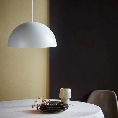 Nordlux Ellen Metal Pendant Light Dome Shade White,mains - image 1