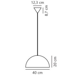 Nordlux Ellen Metal Pendant Light Dome Shade White,mains - thumbnail 9