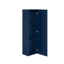 Rinse Bathrooms 1200mm Tall Bathroom Cupboard 1 Door Slim Storage Cabinet Unit Wall Mounted Matte Blue With 2 Adjustable Shelves - thumbnail 4