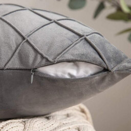 Luxurious Blush Velvet Geometric Cushion Cover - 45X45Cm Square Throw Pillow Case - thumbnail 4