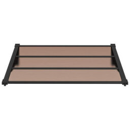 Berkfield Door Canopy Black 122X90 Cm Polycarbonate - thumbnail 3