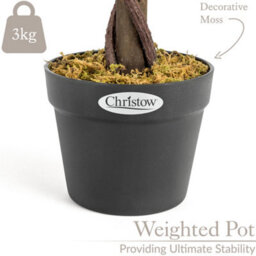Christow Artificial Potted Rose Tree Decoration Cream - 1.2M - thumbnail 4