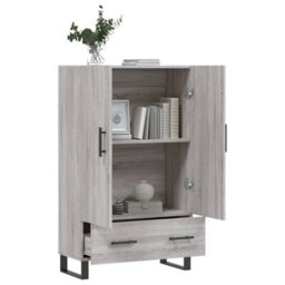 Berkfield Modern Highboard Grey Sonoma 69.5X31X115 Cm Engineered Wood - thumbnail 4