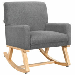 Gainoom Fabric Upholstered Recliner Rocking Chair Armchair Lounge Sofa Seat Relax Rocker