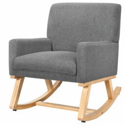 Gainoom Fabric Upholstered Recliner Rocking Chair Armchair Lounge Sofa Seat Relax Rocker - thumbnail 9