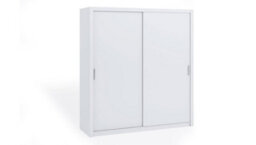 Arte Bono Sliding Door Wardrobe In White - Minimalist Bedroom & Hallway Storage - W2000mm X H2150mm X D620mm - thumbnail 1