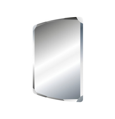 Plum&clay Julia Rectangular Bevelled Edge Frameless Mirror (H)80Cm (W)60Cm - image 1
