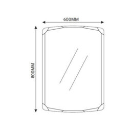 Plum&clay Julia Rectangular Bevelled Edge Frameless Mirror (H)80Cm (W)60Cm - thumbnail 2