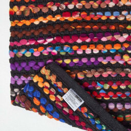Homescapes Handwoven Multi Coloured Recycled Chindi Folk Rug, 66 X 200 Cm - thumbnail 5