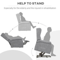 Grey Riser And Recliner Chair Electric Reclining Chair With Remote Control - thumbnail 5
