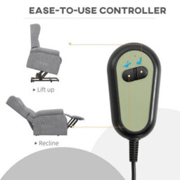 Grey Riser And Recliner Chair Electric Reclining Chair With Remote Control - thumbnail 6