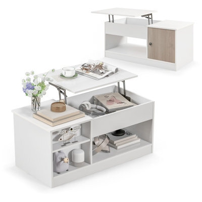 Costway Lift Top Coffee Table Modern Cocktail Table Wooden Tea Table For Living Room - image 1