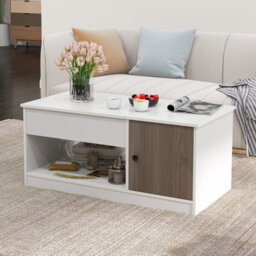 Costway Lift Top Coffee Table Modern Cocktail Table Wooden Tea Table For Living Room - thumbnail 3