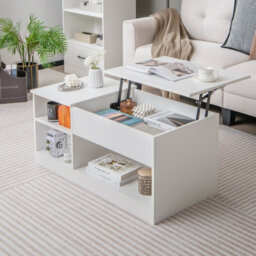 Costway Lift Top Coffee Table Modern Cocktail Table Wooden Tea Table For Living Room - thumbnail 5