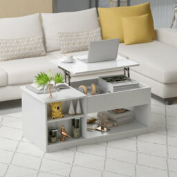 Costway Lift Top Coffee Table Modern Cocktail Table Wooden Tea Table For Living Room - thumbnail 4