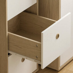 Lassic Junior Vida Neptune White & Oak 3 Drawer Desk Children Kids Furniture - thumbnail 6