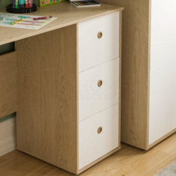 Lassic Junior Vida Neptune White & Oak 3 Drawer Desk Children Kids Furniture - thumbnail 5