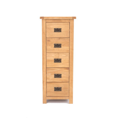Cabinet Bits Lugo 5 Drawer Narrow Chest Of Drawers Bras Drop Handle - image 1