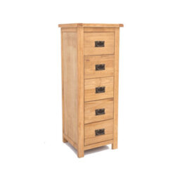 Cabinet Bits Lugo 5 Drawer Narrow Chest Of Drawers Bras Drop Handle - thumbnail 2