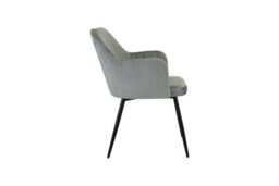 Outdoor Living (NW) Ltd Charlotte Velvet Comfort Dining Chairs - Grey - Set Of 2 - thumbnail 9