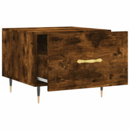 Berkfield Durable Coffee Table Smoked Oak 50X50X40 Cm Engineered Wood - thumbnail 6