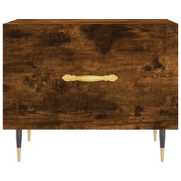 Berkfield Durable Coffee Table Smoked Oak 50X50X40 Cm Engineered Wood - thumbnail 5