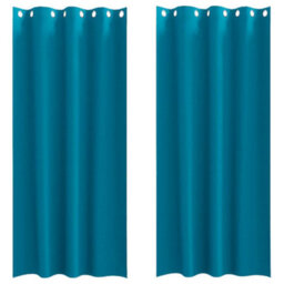 Berkfield Modern Curtains With Curtains 2 Pcs Turquoise 260 X 140 Cm Polyester