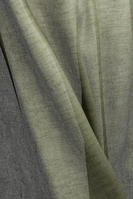 Bricoflor Sheer Curtain With Concealed Loops  - Green - 2,45 X 1,40 M - Plain - image 1