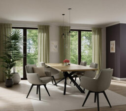 Bricoflor Sheer Curtain With Concealed Loops  - Green - 2,45 X 1,40 M - Plain - thumbnail 2