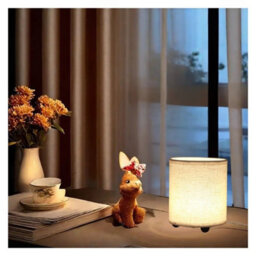 Amorly 1 Pack Minimalist Printed Fabric Desk Lamp,usb Powered Warm White Ambient Light, Decorative Table Lamp For Bedroom Home Decoration - thumbnail 3