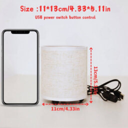 Amorly 1 Pack Minimalist Printed Fabric Desk Lamp,usb Powered Warm White Ambient Light, Decorative Table Lamp For Bedroom Home Decoration - thumbnail 5