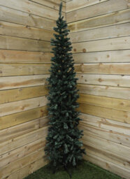 Samuel Alexander 7.5Ft (2.2M) Green Spruce Pencil Pine Christmas Tree With Metal Stand - thumbnail 6
