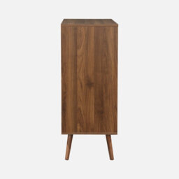 Sweeek - 4-Drawer Chest With Walnut Wood Effect Walnut Wood-Effect 80X40X99 Cm - Nepal - thumbnail 3