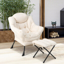 Modern Leisure Reading Chair Lounge Chair With Pillow - thumbnail 4