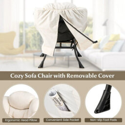 Modern Leisure Reading Chair Lounge Chair With Pillow - thumbnail 5
