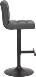 Lamboro Allegro Single Kitchen Bar Stool, Matt Black Footrest, Adjustable Swivel Gas Lift, Breakfast & Home Barstool, Charcoal Grey - thumbnail 2