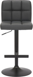 Lamboro Allegro Single Kitchen Bar Stool, Matt Black Footrest, Adjustable Swivel Gas Lift, Breakfast & Home Barstool, Charcoal Grey - thumbnail 3