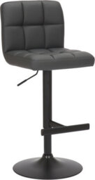 Lamboro Allegro Single Kitchen Bar Stool, Matt Black Footrest, Adjustable Swivel Gas Lift, Breakfast & Home Barstool, Charcoal Grey - thumbnail 1