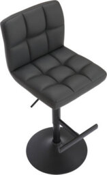 Lamboro Allegro Single Kitchen Bar Stool, Matt Black Footrest, Adjustable Swivel Gas Lift, Breakfast & Home Barstool, Charcoal Grey - thumbnail 6