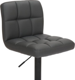 Lamboro Allegro Single Kitchen Bar Stool, Matt Black Footrest, Adjustable Swivel Gas Lift, Breakfast & Home Barstool, Charcoal Grey - thumbnail 7
