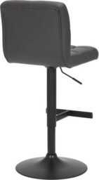 Lamboro Allegro Single Kitchen Bar Stool, Matt Black Footrest, Adjustable Swivel Gas Lift, Breakfast & Home Barstool, Charcoal Grey - thumbnail 4