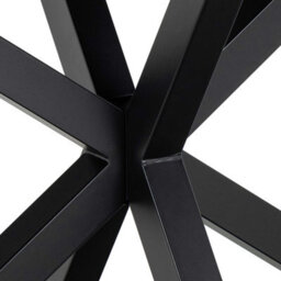 Wyld Haus Perth 160Cm Grey Ceramic 6-Seater Dining Table With Black Metal Cross Base - thumbnail 5