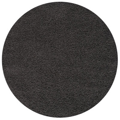The Rugs Dark Grey Soft Plain Design Fluffy Shaggy Rugs And Runners High Pile Living Room Kitchen Hallway 380 - image 1