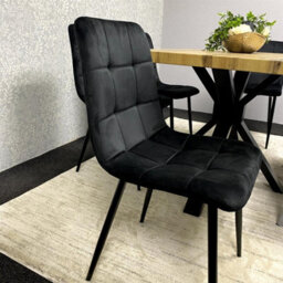 Kosy Koala Dining Set Of 5 Dining Table Set With 4 Black Velvet Chairs And 1 Grey Bench Dining Room Furniture - thumbnail 5