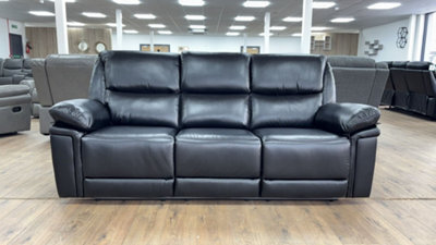 Stratus Interiors Elio Manual Recliner Grey Black - Black - Three Two One Seater Set - image 1